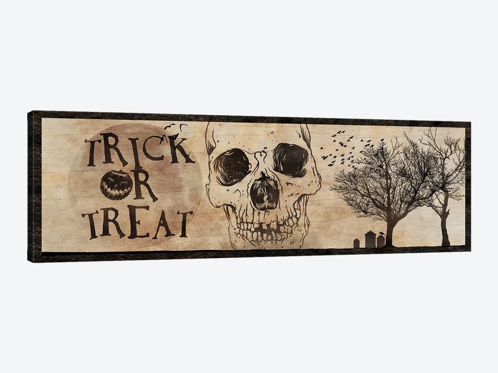 Trick or Treat With A Skull by 5by5collective 1-piece Canvas Print