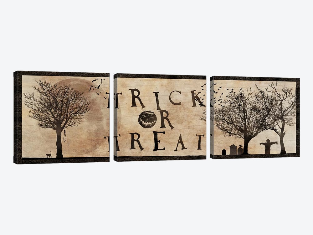 Trick Or Treat by 5by5collective 3-piece Canvas Wall Art