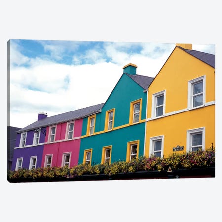 Colorful Architecture, Kenmare, County Kerry, Munster Province, Republic Of Ireland Canvas Print #UFF1} by David Barnes Canvas Art