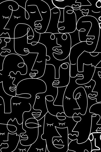 Black & White Minimalist Décor: Faces by Mezay Ugbo