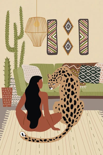 Cacti: Just A Girl And Her Leopard by Mezay Ugbo