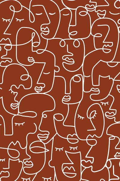 Faces In Tera by Mezay Ugbo acrylic art print