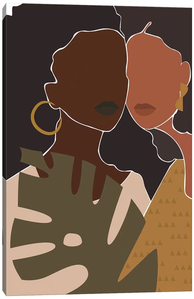 Girlfriend Canvas Art Print - Mezay Ugbo