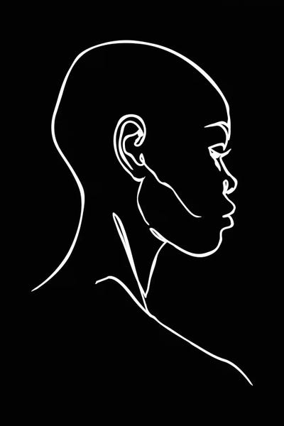 Black & White Minimalist Décor: Grace(Black) by Mezay Ugbo