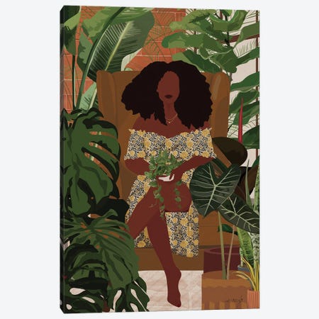 Crazy Plant Lady Canvas Print #UGB76} by Mezay Ugbo Canvas Art