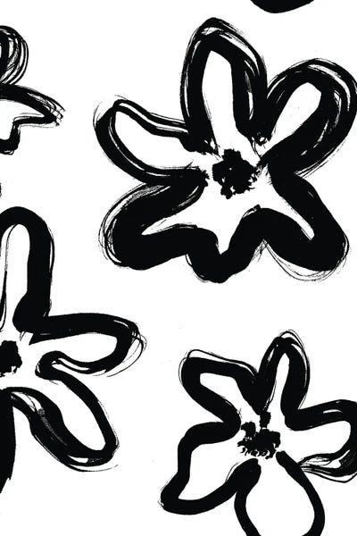 Black & White Florals: Sketch II by Mezay Ugbo