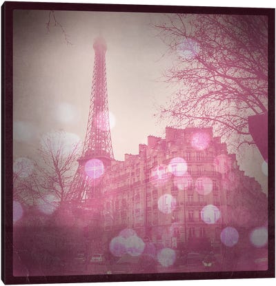 Lights in Paris Canvas Art Print - Tower Art