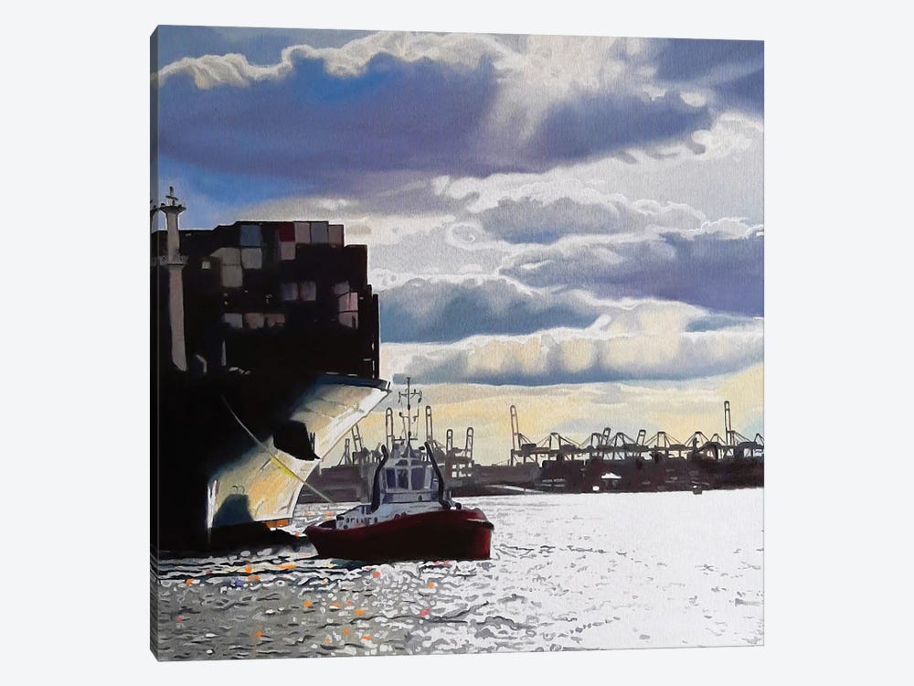 Harbour I by Ulla Kutter 1-piece Canvas Art