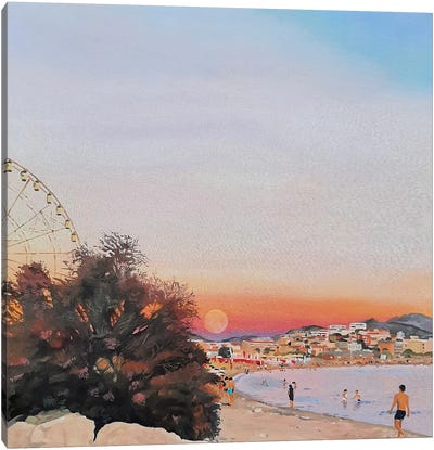 Plage Du Prado Marseille Canvas Art Print - Ulla Kutter