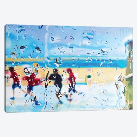 Rainy Beach I Canvas Print #ULK25} by Ulla Kutter Canvas Art Print