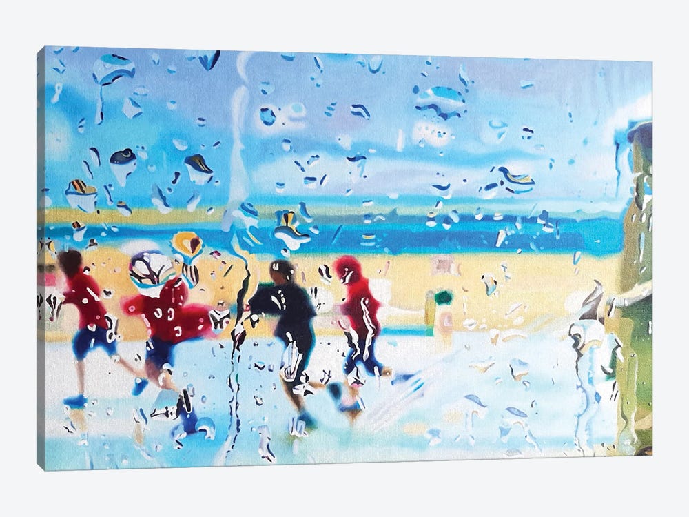 Rainy Beach I by Ulla Kutter 1-piece Canvas Artwork