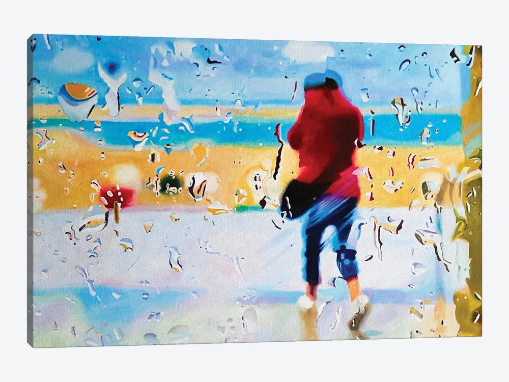Rainy Beach II by Ulla Kutter 1-piece Canvas Print