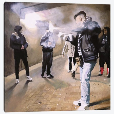 Smoke Canvas Print #ULK31} by Ulla Kutter Art Print
