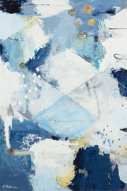 The Blue Of Sea And Meadow by Ulyana Stebelska canvas print