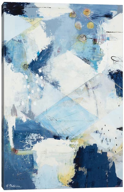 The Blue Of Sea And Meadow Canvas Art Print - Ulyana Stebelska