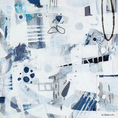 Blue Backpack by Ulyana Stebelska art print