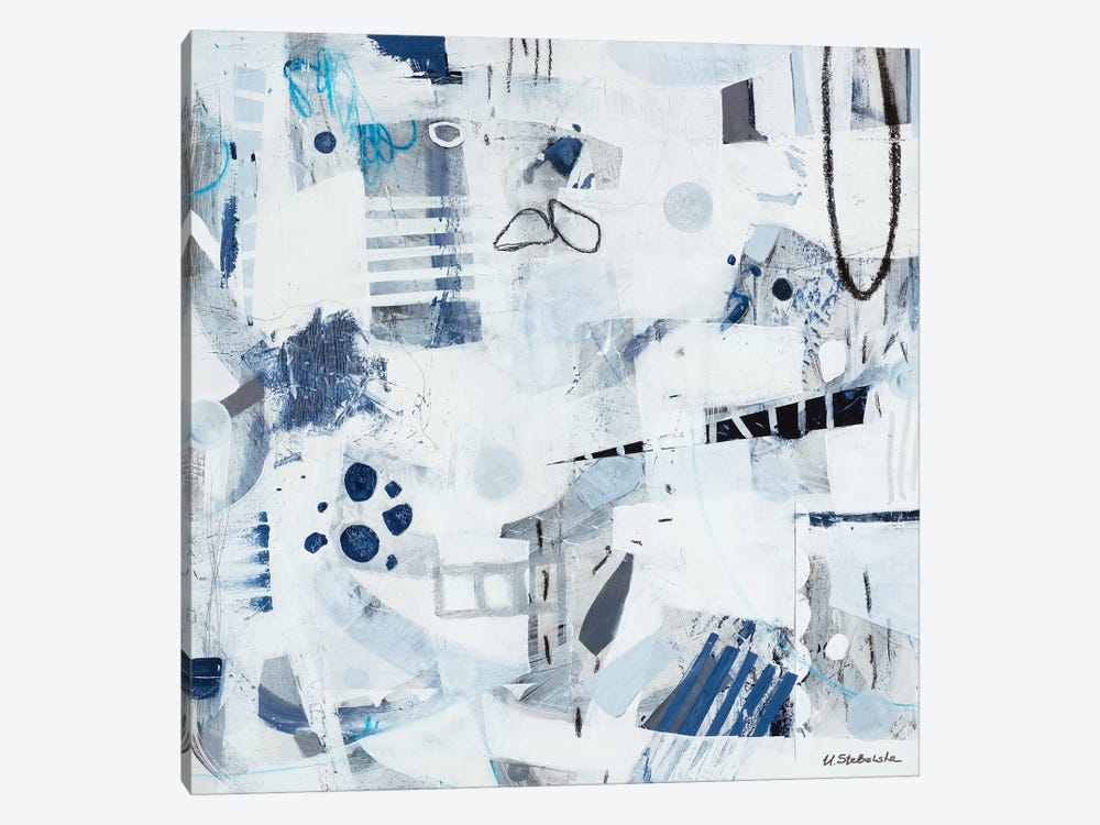 Blue Backpack by Ulyana Stebelska 1-piece Art Print