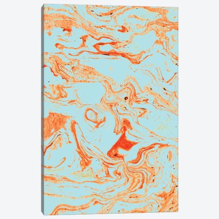 Flamingo + Sea Marble Canvas Print #UMA1008} by 83 Oranges Art Print