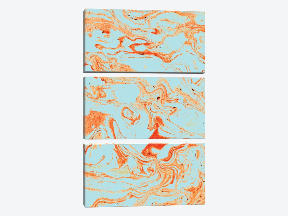 Flamingo + Sea Marble by 83 Oranges 3-piece Canvas Art