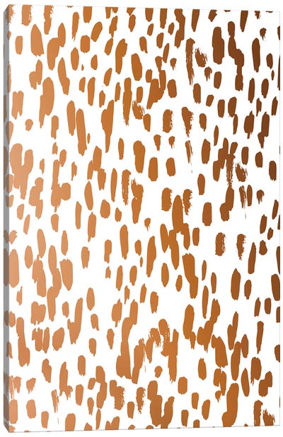 Copper Brushstrokes Canvas Art Print - 83 Oranges