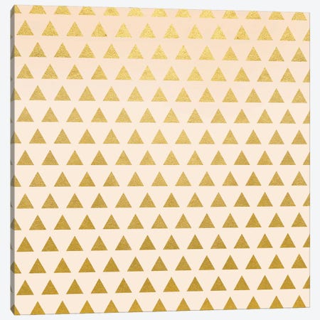 Blush + Gold Triangles Canvas Print #UMA1057} by 83 Oranges Canvas Art Print