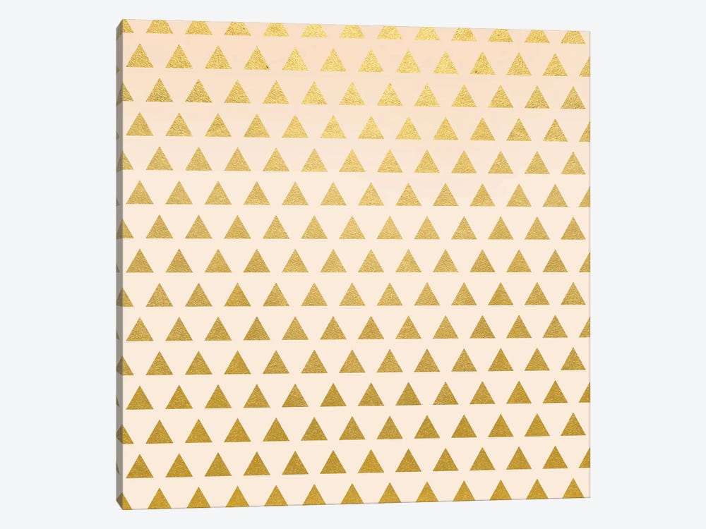 Blush + Gold Triangles by 83 Oranges 1-piece Canvas Wall Art