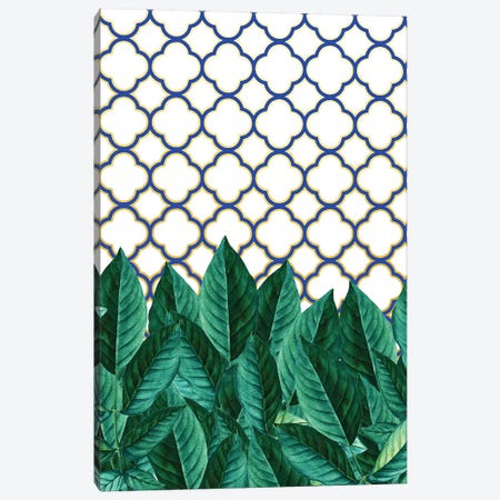 Leaves And Tiles Canvas Print #UMA111} by 83 Oranges Art Print