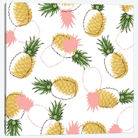 Pineapples & Pine Cones Canvas Print #UMA1190} by 83 Oranges Art Print