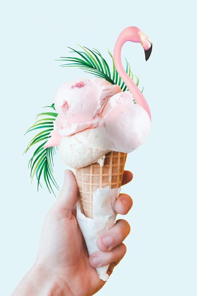 Flamingos: Tropical Ice Cream by 83 Oranges