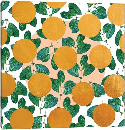Beverly Canvas Art Print - Orange Art