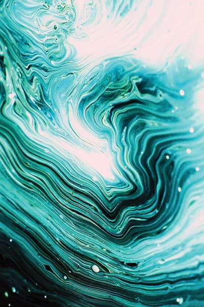 Teal Abstract Art: Agata by 83 Oranges