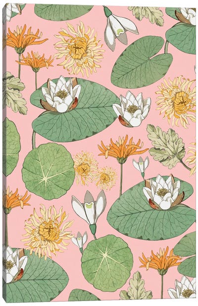 Vintage Royal Gardens Canvas Art Print - Lotus Art