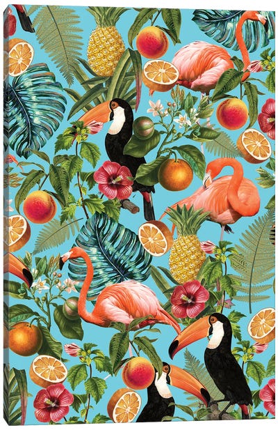 The Tropics V-II Canvas Art Print - Pineapple Art