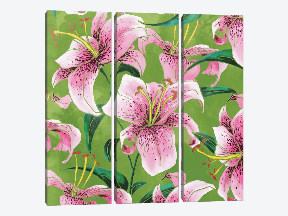 Tiger Lily by 83 Oranges 3-piece Canvas Art Print