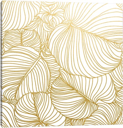 Wilderness Gold Canvas Art Print - Organic Modern