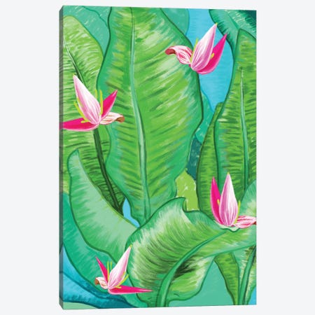 Banana Floral Canvas Print #UMA1420} by 83 Oranges Art Print