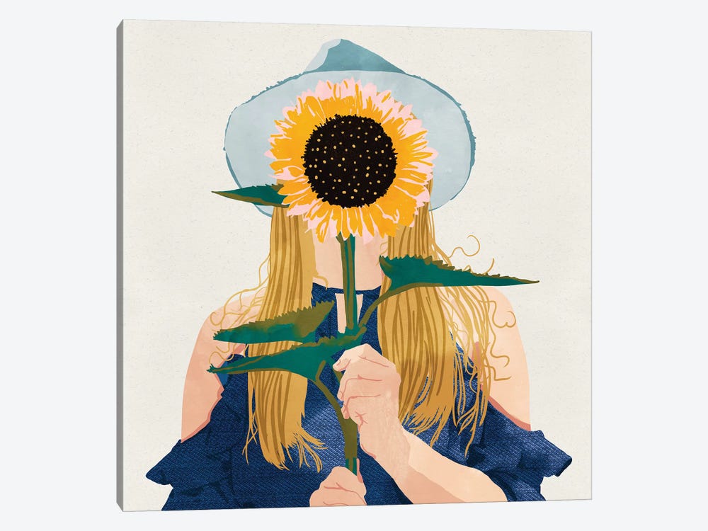 Miss Sunflower by 83 Oranges 1-piece Canvas Wall Art