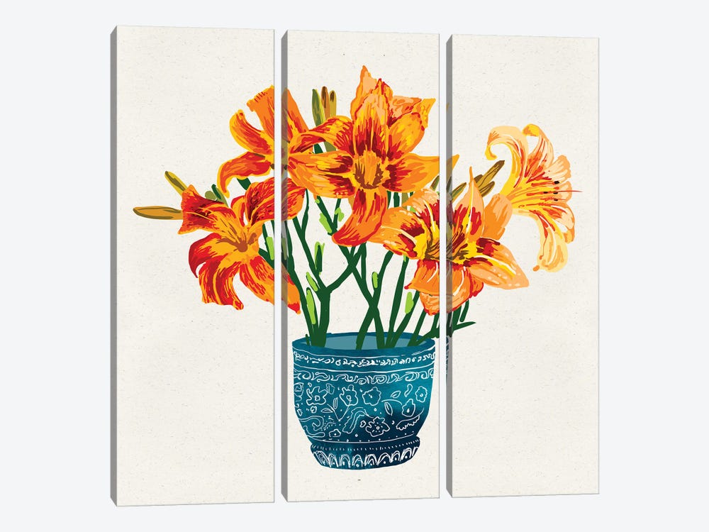 Lily Blossom by 83 Oranges 3-piece Canvas Wall Art