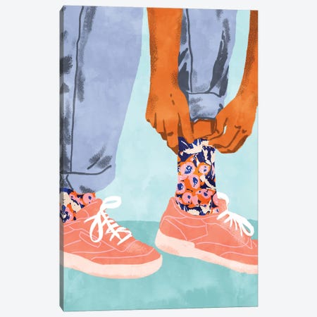 Pull Up Those Pretty Socks! Canvas Print #UMA1481} by 83 Oranges Canvas Print
