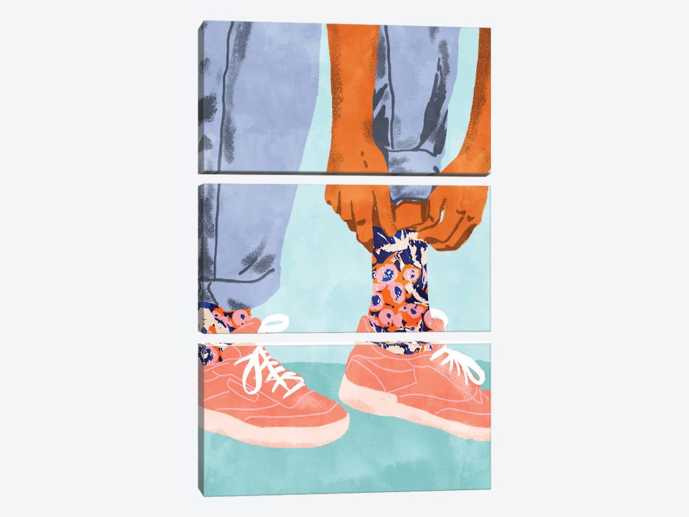 Pull Up Those Pretty Socks! by 83 Oranges 3-piece Canvas Artwork