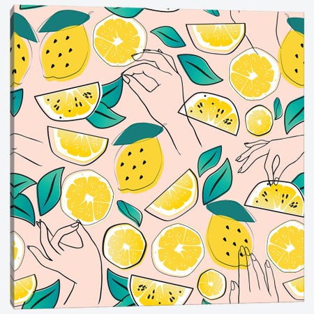 In Lemons We Trust Canvas Print #UMA1483} by 83 Oranges Canvas Print