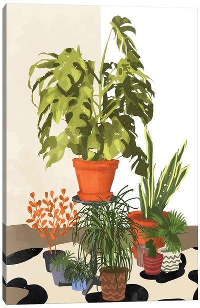 Plant Pots Canvas Art Print - Bohemian Instinct