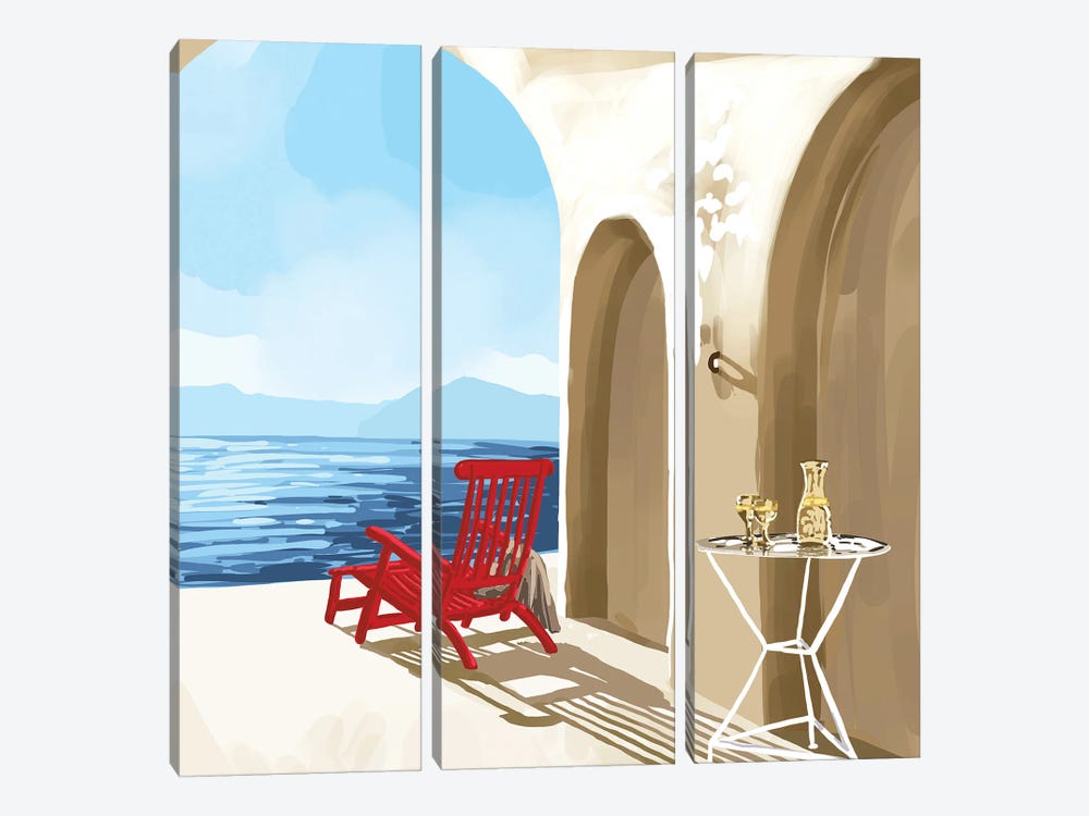 Solitude By The Sea by 83 Oranges 3-piece Canvas Wall Art