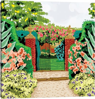 Gated Garden Canvas Art Print - Gate Art
