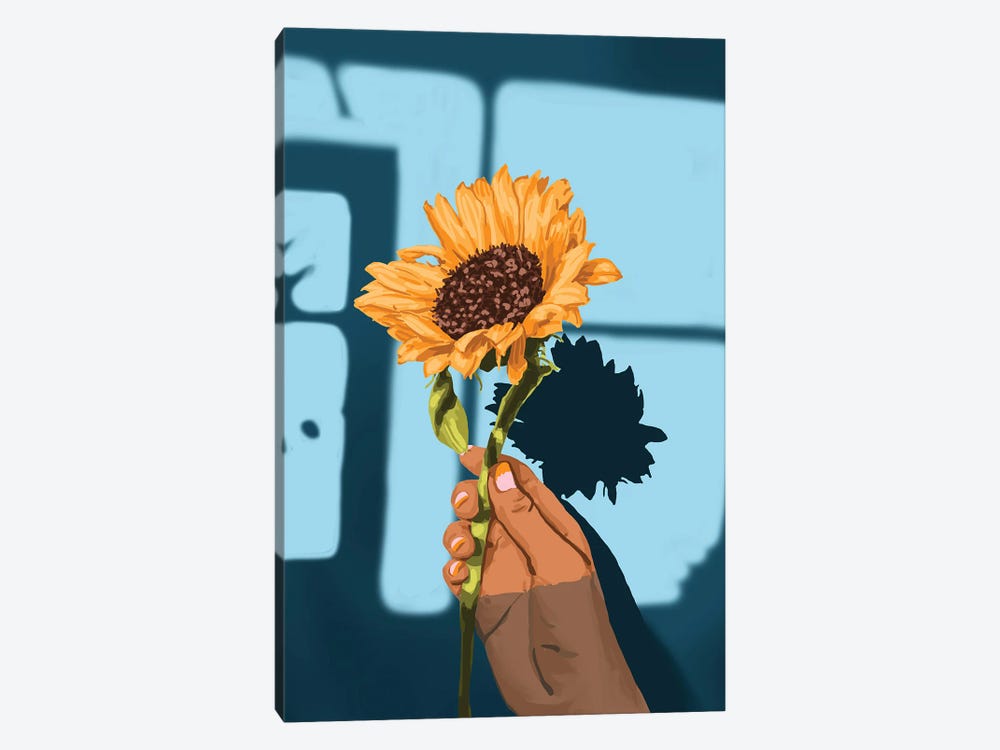 What you think, you become. Sunflower still life by 83 Oranges 1-piece Art Print