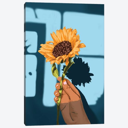 What you think, you become. Sunflower still life Canvas Print #UMA1514} by 83 Oranges Canvas Wall Art