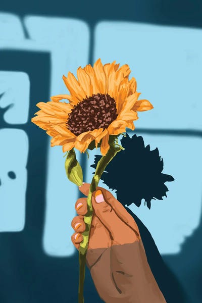 Fine Art Print: What you think, you become. Sunflower still life by 83 Oranges