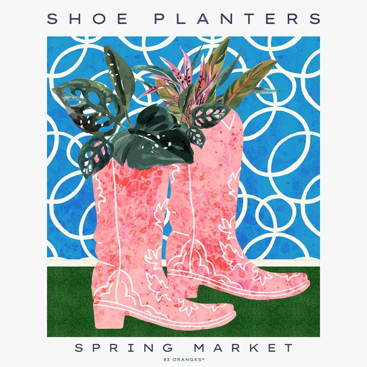 Shoe Planters by 83 Oranges wall art