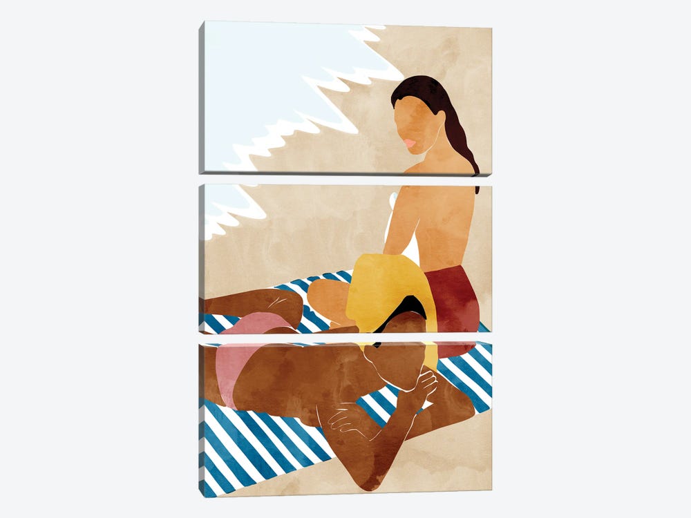 Beach Besties by 83 Oranges 3-piece Canvas Art Print