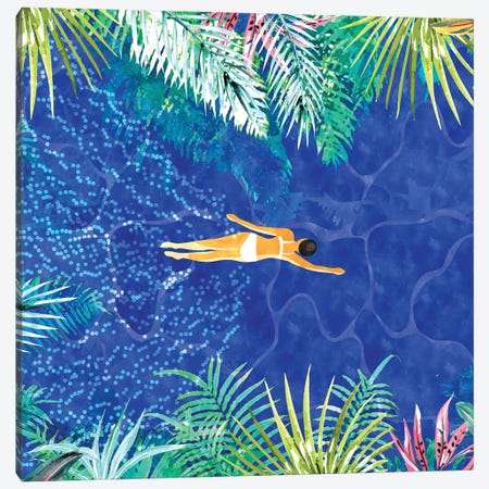 Tropical Jungle Pool Canvas Print #UMA1532} by 83 Oranges Canvas Print